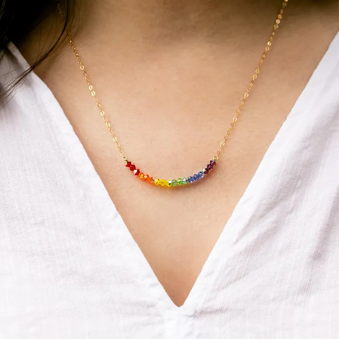 Rainbow Necklace Benefits LGBTQIA Causes Grayling Necklaces