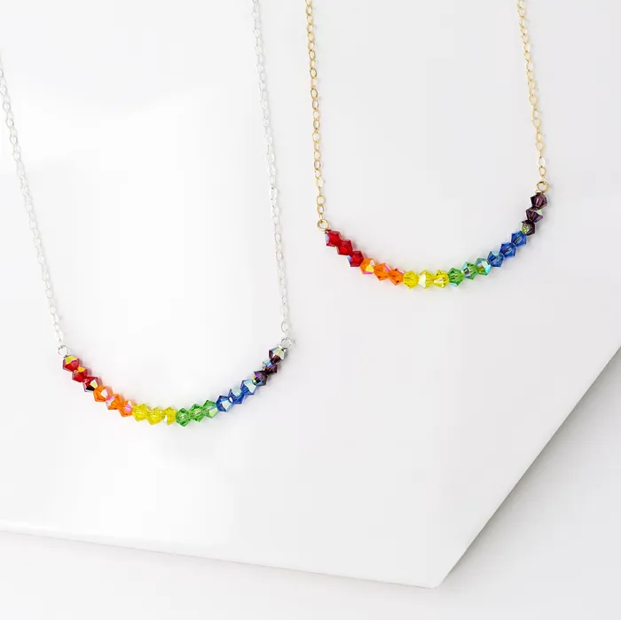 Rainbow Necklace Benefits LGBTQIA Causes Grayling Necklaces