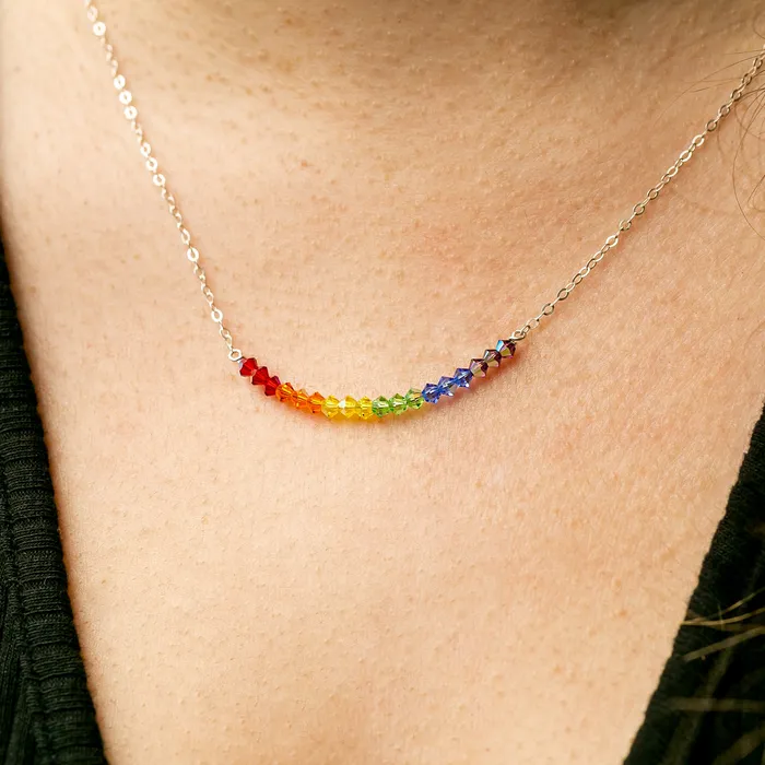 Rainbow Necklace Benefits LGBTQIA Causes Grayling Necklaces
