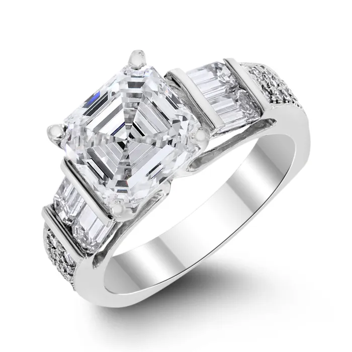 Rings Beauvince Alexis Engagement Ring 303 ct Square Emerald JVS1 GIA Diamond in Platinum Rings Beauvince Alexis Engagement Ring 303 ct Square Emerald JVS1 GIA Diamond in Platinum