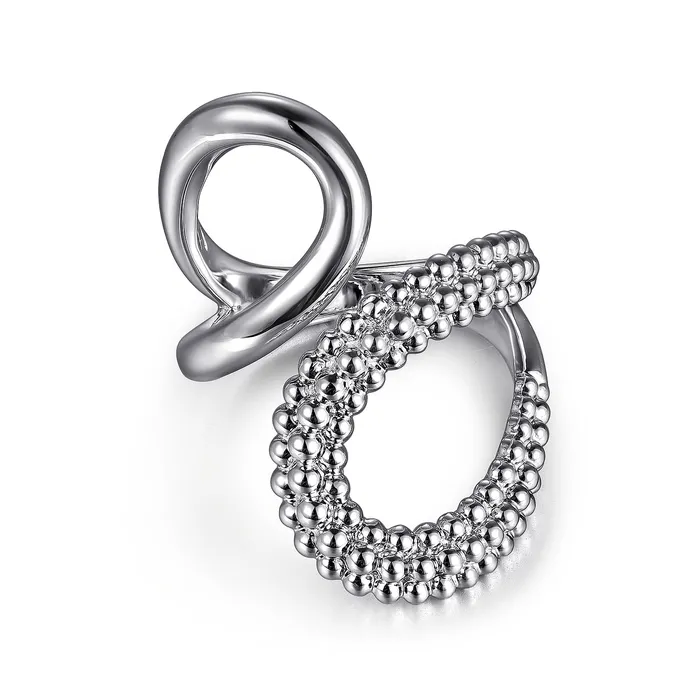 Rings GABRIEL CO Gabriel Sterling Silver Bypass Bujukan Style Ring