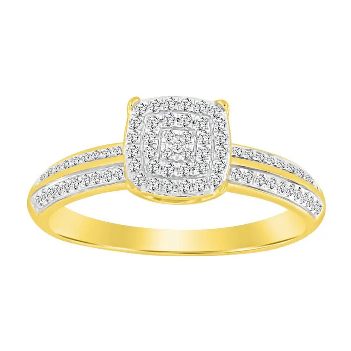 Rings LADIES RING 020CT ROUND DIAMOND 10K YELLOW GOLD AV