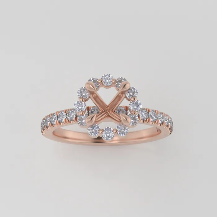 Rings The Cordelia 14k Rose Size 3 Stone Moissanite Round 65mm Gray Ring Box Custom Engraving Benjamin 75 VENVS Rings The Cordelia 14k Rose Size 3 Stone Moissanite Round 65mm Gray Ring Box Custom Engraving Benjamin 75 VENVS