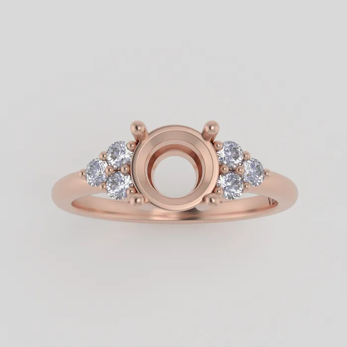 Rings VENVS The Calisto 14k Rose Size 95 Stone PS133 Cinque Ring Box Custom Engraving 0 Rings VENVS The Calisto 14k Rose Size 95 Stone PS133 Cinque Ring Box Custom Engraving 0
