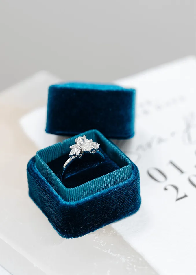Rings VENVS The Lyra 14k Yellow Size 8 Stone MQ16 Blue Ring Box Custom Engraving 0 Rings VENVS The Lyra 14k Yellow Size 8 Stone MQ16 Blue Ring Box Custom Engraving 0