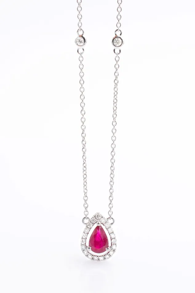 Ruby and Diamond Necklace Crown Jewels Coin Necklaces