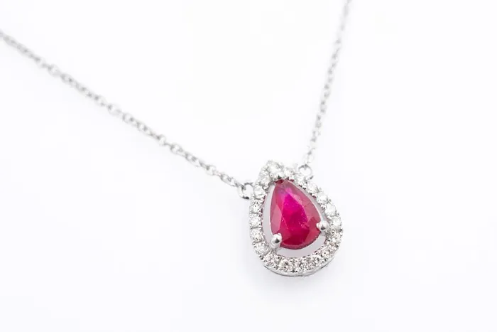 Ruby and Diamond Necklace Crown Jewels Coin Necklaces