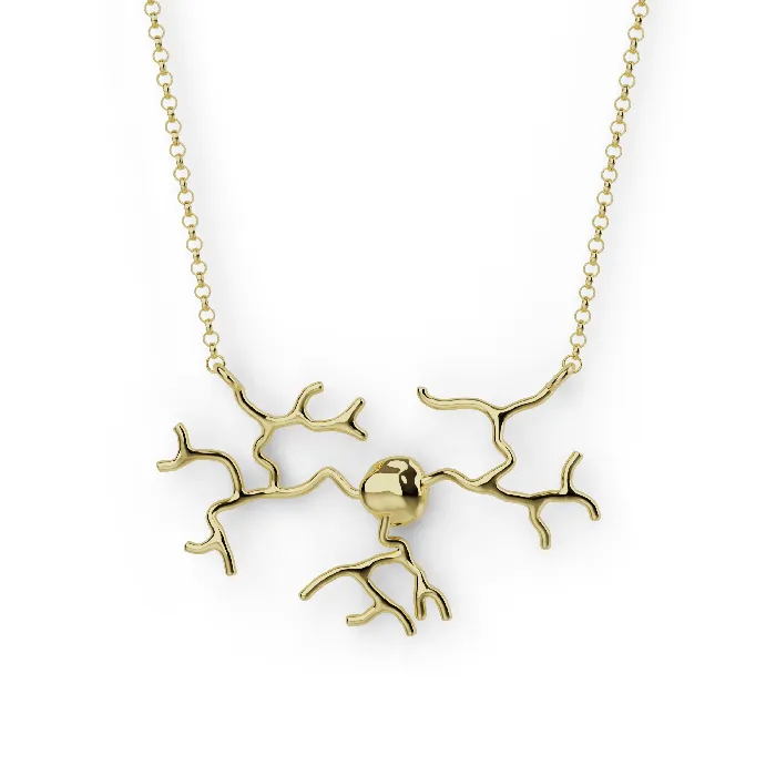 sciencejewelry1824 Necklaces DRG neuron necklace gold vermeil