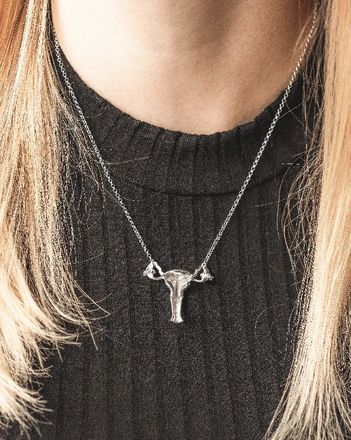 sciencejewelry1824 Necklaces uterus necklace H silver