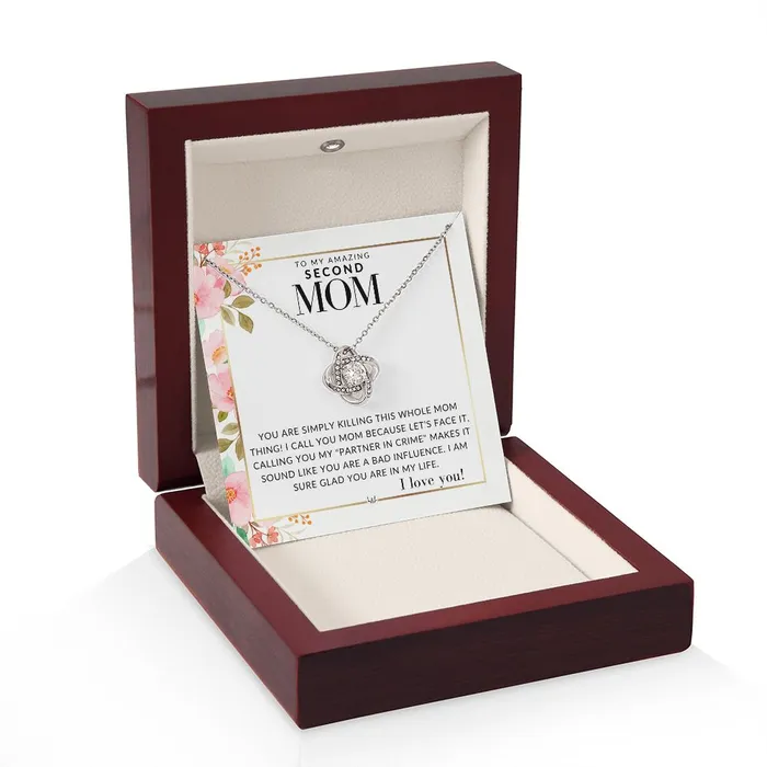 Second Mom Gift Your Killing it Present for Stepmom Bonus Mom Second Mom Unbiological Mom or Other Mom Great For Mothers Day Christmas Her Birthday Or As An Encouragement Gift ShineOn Fulfillment Necklaces