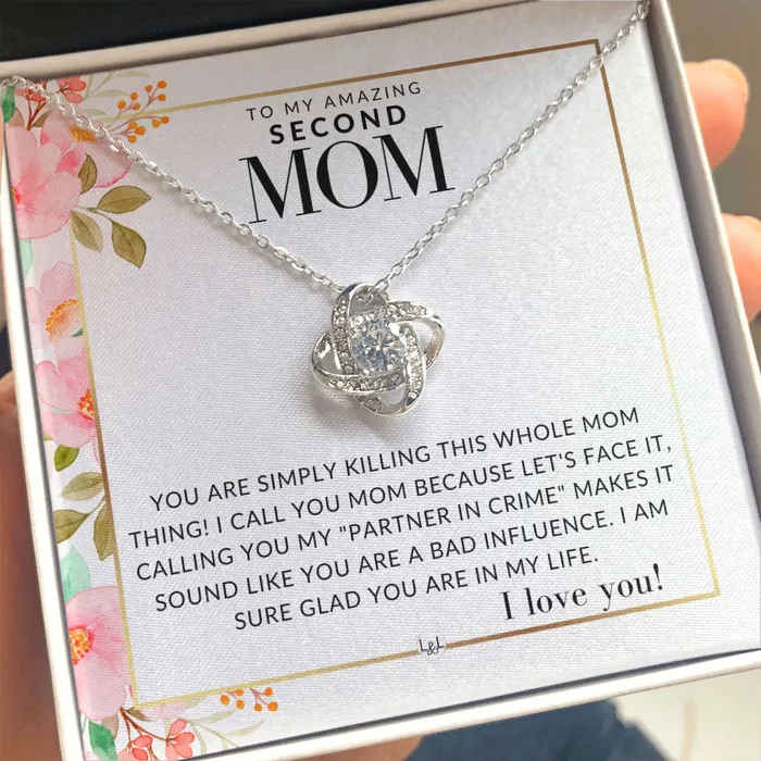Second Mom Gift Your Killing it Present for Stepmom Bonus Mom Second Mom Unbiological Mom or Other Mom Great For Mothers Day Christmas Her Birthday Or As An Encouragement Gift ShineOn Fulfillment Necklaces