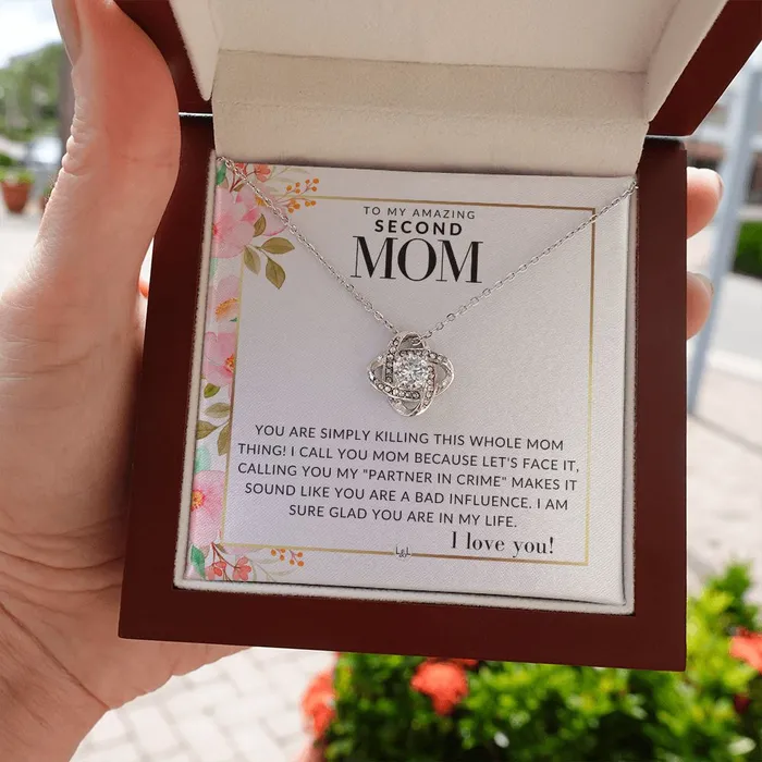 Second Mom Gift Your Killing it Present for Stepmom Bonus Mom Second Mom Unbiological Mom or Other Mom Great For Mothers Day Christmas Her Birthday Or As An Encouragement Gift ShineOn Fulfillment Necklaces