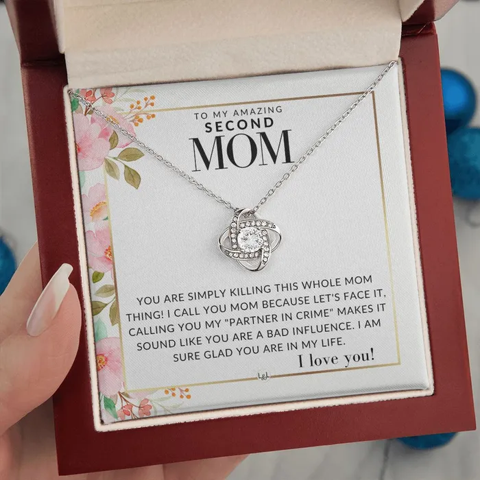 Second Mom Gift Your Killing it Present for Stepmom Bonus Mom Second Mom Unbiological Mom or Other Mom Great For Mothers Day Christmas Her Birthday Or As An Encouragement Gift ShineOn Fulfillment Necklaces