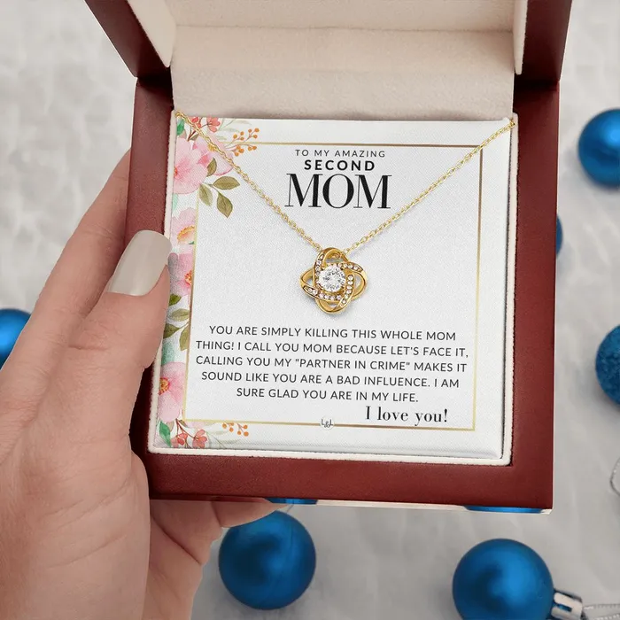 Second Mom Gift Your Killing it Present for Stepmom Bonus Mom Second Mom Unbiological Mom or Other Mom Great For Mothers Day Christmas Her Birthday Or As An Encouragement Gift ShineOn Fulfillment Necklaces