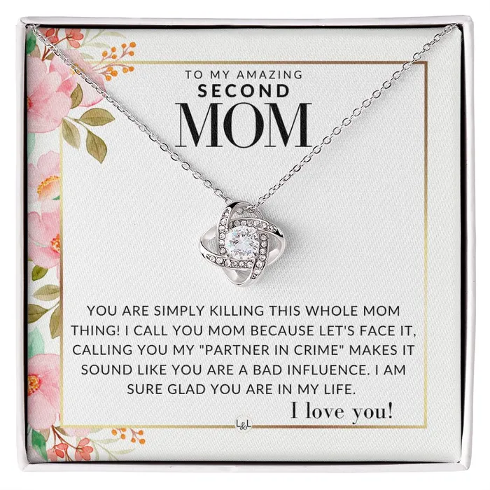 Second Mom Gift Your Killing it Present for Stepmom Bonus Mom Second Mom Unbiological Mom or Other Mom Great For Mothers Day Christmas Her Birthday Or As An Encouragement Gift ShineOn Fulfillment Necklaces