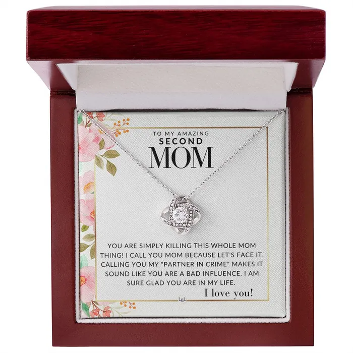 Second Mom Gift Your Killing it Present for Stepmom Bonus Mom Second Mom Unbiological Mom or Other Mom Great For Mothers Day Christmas Her Birthday Or As An Encouragement Gift ShineOn Fulfillment Necklaces