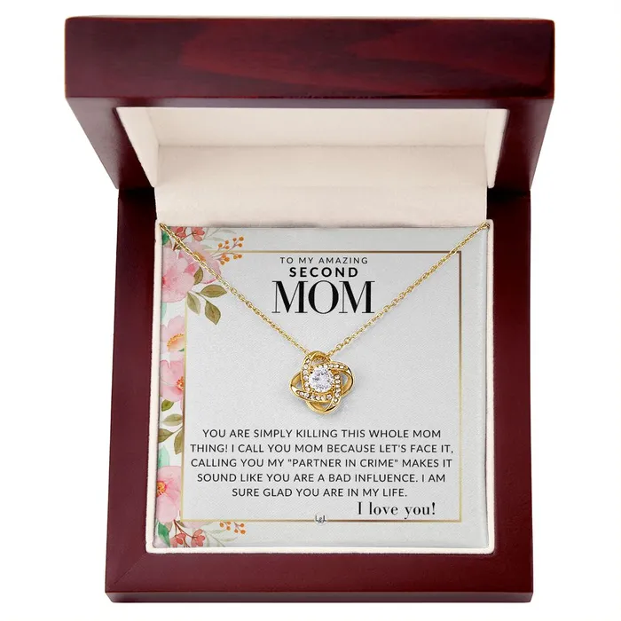 Second Mom Gift Your Killing it Present for Stepmom Bonus Mom Second Mom Unbiological Mom or Other Mom Great For Mothers Day Christmas Her Birthday Or As An Encouragement Gift ShineOn Fulfillment Necklaces