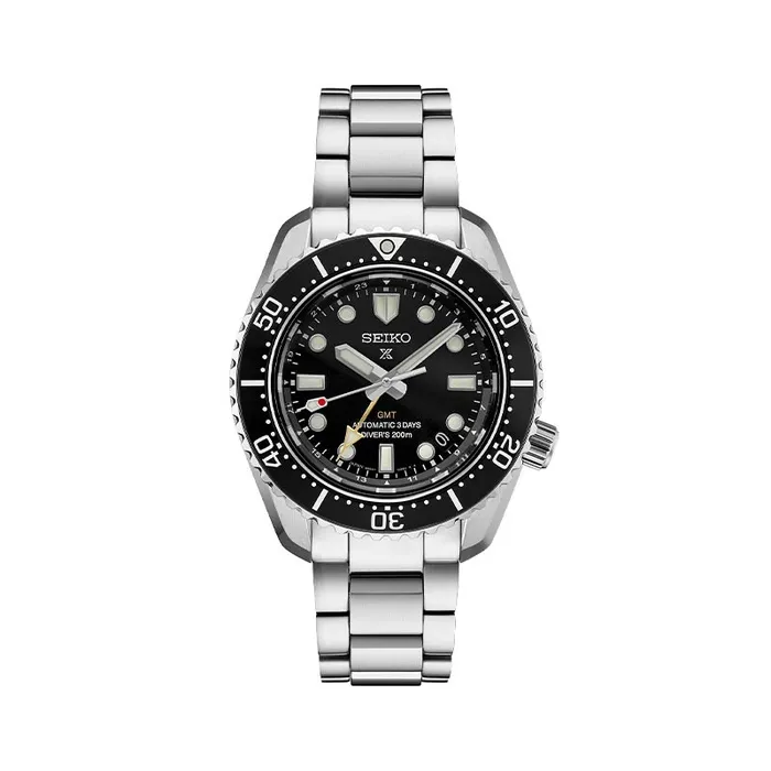 SEIKO LUXE Watches Prospex 1968 Heritage Divers GMT Black Dial Watch 42mm