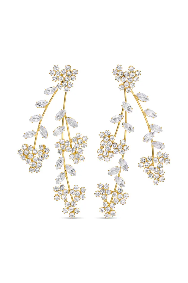 Serenity Leaf Dangle Earrings Eye Candy LA Earrings