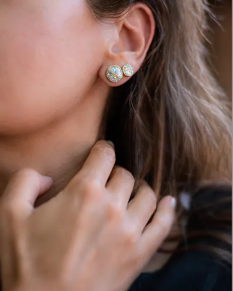 Shana Gulati Earrings Raina Large Gold Vermeil Stud Earrings