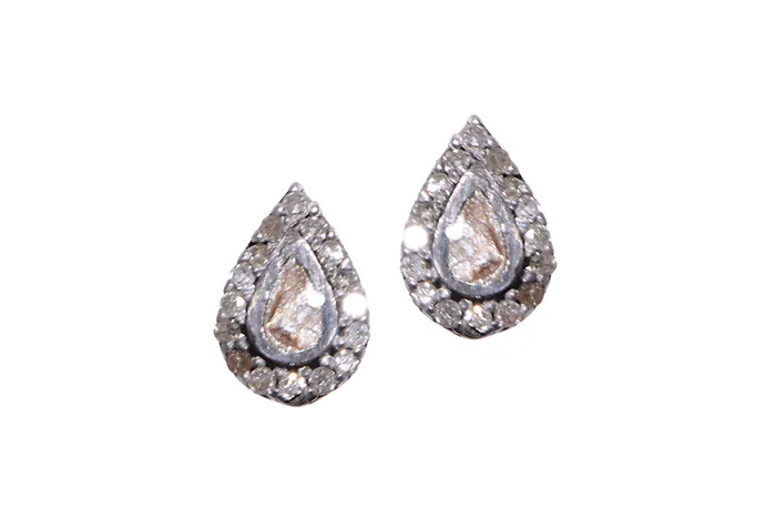 Shana Gulati Irving Oxidized Silver Stud Earrings Earrings