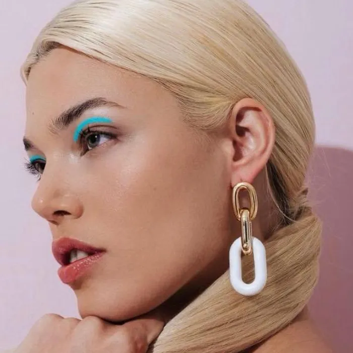 SHEILA FAJL Shakedown Earrings Resin Gold Earrings