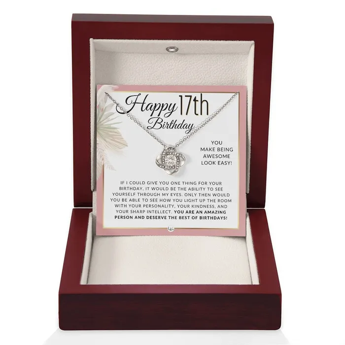 ShineOn Fulfillment Necklaces 17th Birthday Gift For Her Necklace For 17 Year Old Birthday Beautiful Teenage Girl Birthday Pendant
