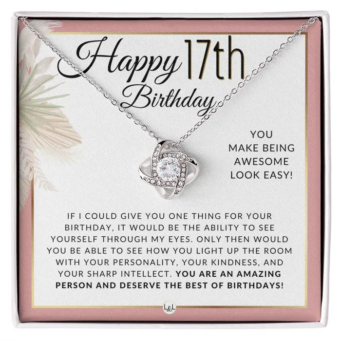ShineOn Fulfillment Necklaces 17th Birthday Gift For Her Necklace For 17 Year Old Birthday Beautiful Teenage Girl Birthday Pendant