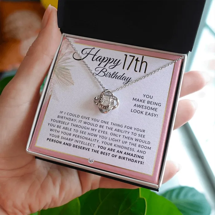ShineOn Fulfillment Necklaces 17th Birthday Gift For Her Necklace For 17 Year Old Birthday Beautiful Teenage Girl Birthday Pendant