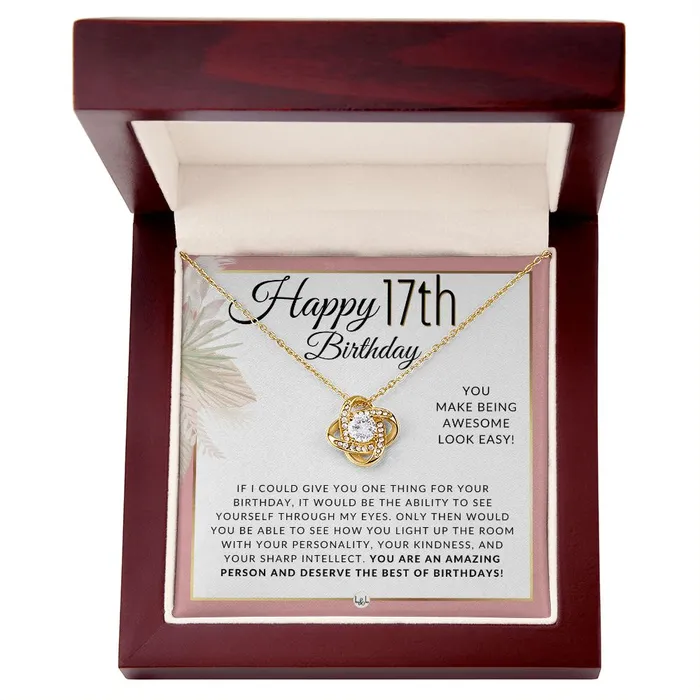 ShineOn Fulfillment Necklaces 17th Birthday Gift For Her Necklace For 17 Year Old Birthday Beautiful Teenage Girl Birthday Pendant