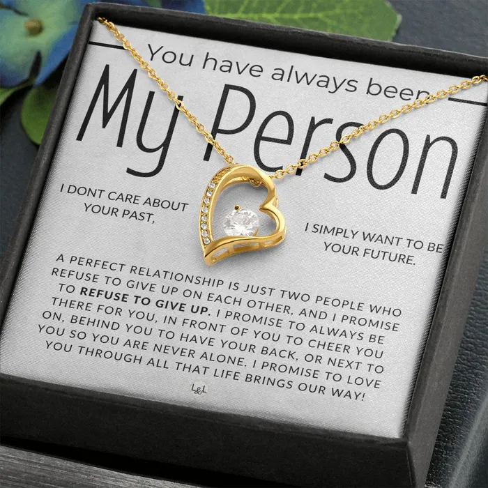 ShineOn Fulfillment Necklaces Always Been My Person Thinking of You Sentimental and Romantic Gift for Her Christmas Valentines Birthday or Anniversary Gifts