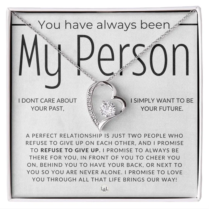 ShineOn Fulfillment Necklaces Always Been My Person Thinking of You Sentimental and Romantic Gift for Her Christmas Valentines Birthday or Anniversary Gifts