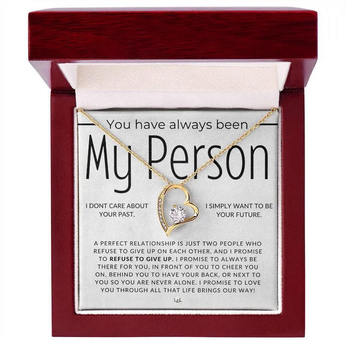 ShineOn Fulfillment Necklaces Always Been My Person Thinking of You Sentimental and Romantic Gift for Her Christmas Valentines Birthday or Anniversary Gifts
