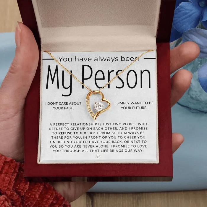 ShineOn Fulfillment Necklaces Always Been My Person Thinking of You Sentimental and Romantic Gift for Her Christmas Valentines Birthday or Anniversary Gifts