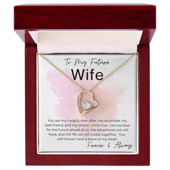 ShineOn Fulfillment Necklaces Dreams Come True Gift for Future Wife For My Bride to Be From the Groom to Be Heart Pendant Necklace