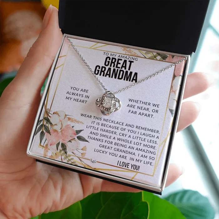 ShineOn Fulfillment Necklaces Great Grandma Gift Beautiful Womens Pendant From Granddaughter Grandson Grandkids Great For Mothers Day Christmas or Birthday