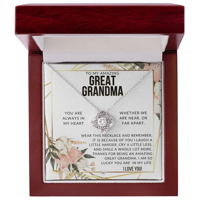 ShineOn Fulfillment Necklaces Great Grandma Gift Beautiful Womens Pendant From Granddaughter Grandson Grandkids Great For Mothers Day Christmas or Birthday
