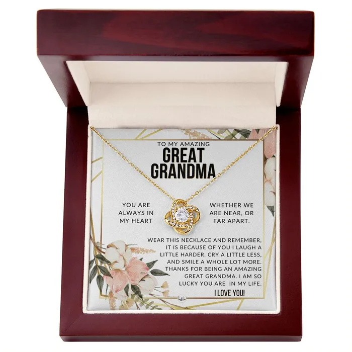 ShineOn Fulfillment Necklaces Great Grandma Gift Beautiful Womens Pendant From Granddaughter Grandson Grandkids Great For Mothers Day Christmas or Birthday