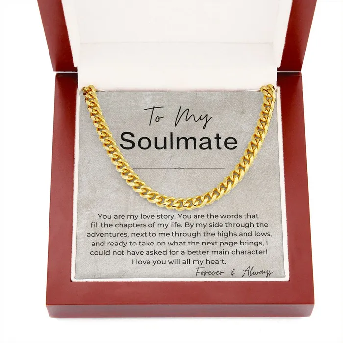 ShineOn Fulfillment Necklaces I Love You With All My Heart Gift for Soulmate Linked Chain Necklace