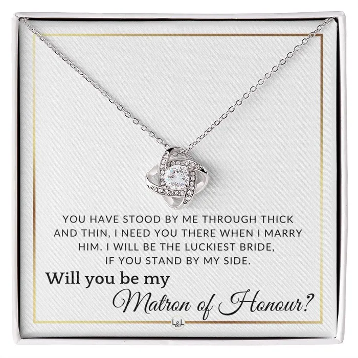 ShineOn Fulfillment Necklaces Matron of Honour Proposal Wedding Party Necklace Gift From Bride I Need You There When I Marry Him Elegant White and Gold Wedding Theme ShineOn Fulfillment Necklaces Matron of Honour Proposal Wedding Party Necklace Gift From Bride I Need You There When I Marry Him Elegant White and Gold Wedding Theme