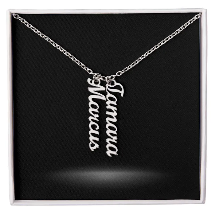 ShineOn Fulfillment Necklaces Multiple Name Necklace and Personal Message Card