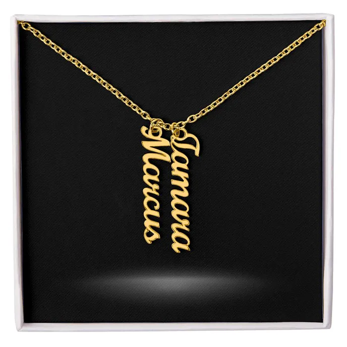 ShineOn Fulfillment Necklaces Multiple Name Necklace and Personal Message Card