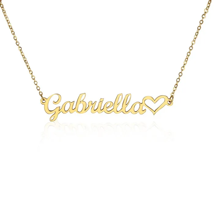 ShineOn Fulfillment Necklaces Name Necklace Heart