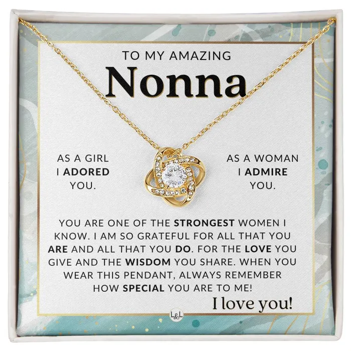 ShineOn Fulfillment Necklaces Nonna Gift from Granddaughter Beautiful Womens Pendant Necklace For Your Nonna Heartfelt Message For Her ShineOn Fulfillment Necklaces Nonna Gift from Granddaughter Beautiful Womens Pendant Necklace For Your Nonna Heartfelt Message For Her