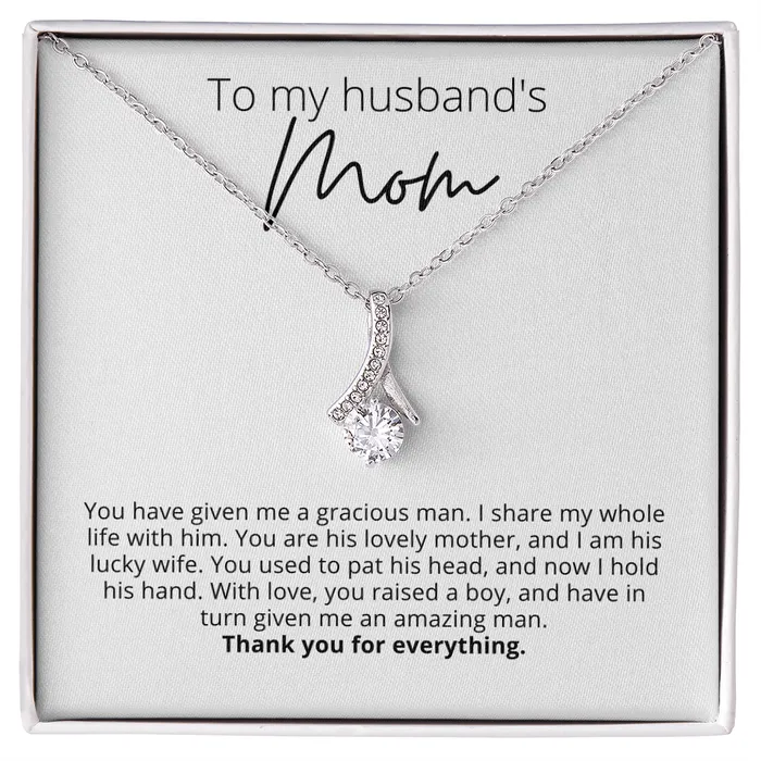ShineOn Fulfillment Necklaces To My Husbands Mom Thank You for Everything Pendant Necklace For Your Mother In Law