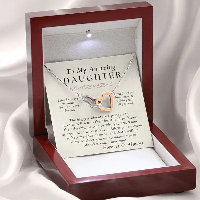 ShineOn Fulfillment Necklaces You Are Awesome Daughter Necklace Gift from Mom or Dad Christmas Birthday Graduation Valentines Gifts