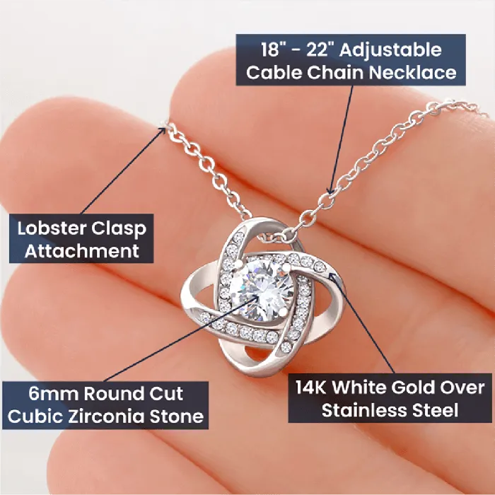 ShineOn Fulfillment To My Boyfriends Mom Thank You for Raising the Man of My Dreams Knot Pendant Necklace For Your Boyfriends Mom Necklaces