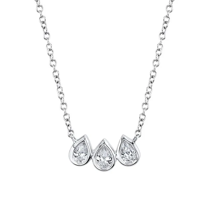 SHY CREATION Pear Diamond Trio Necklace Necklaces