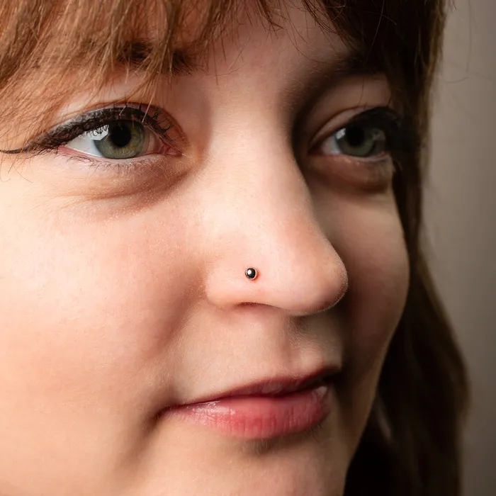 Smooth Sphere Titanium Flat Back Nose Stud Grayling Earrings