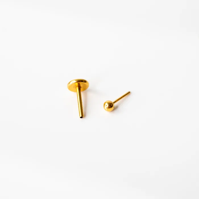 Smooth Sphere Titanium Flat Back Nose Stud Grayling Earrings